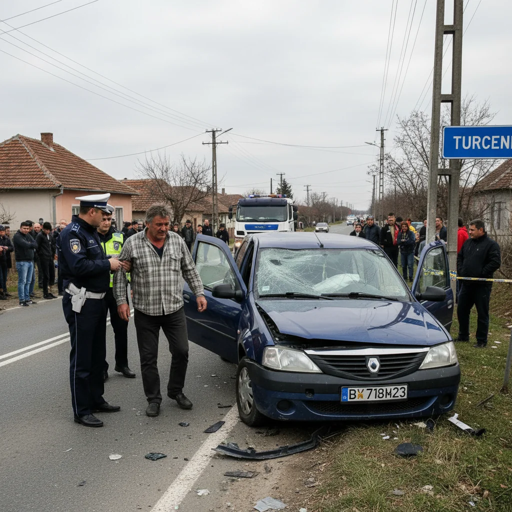 Accident grav la Turceni din cauza unui șofer băut