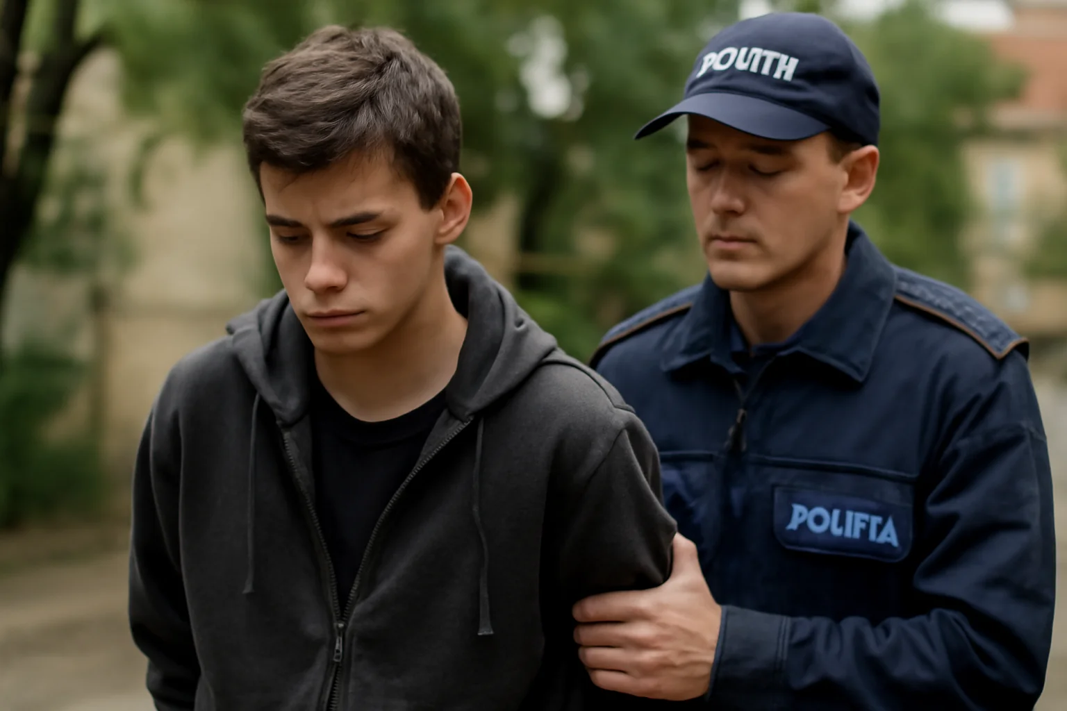 Adolescent de 17 ani din Târgu Jiu, reținut după o amenințare cu cuțitul în curtea unei locuințe
