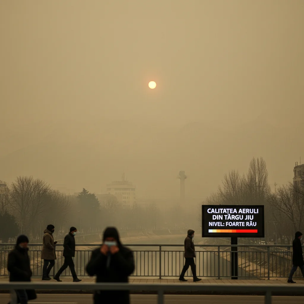 Aerul din Târgu Jiu, clasificat „Foarte rău” la început de ianuarie 2026