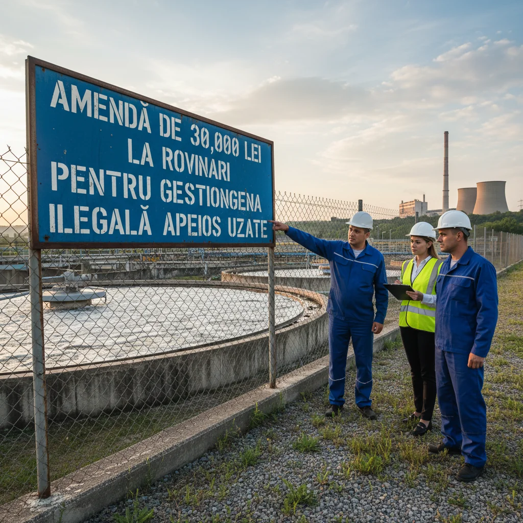 Amendă de 30.000 lei pentru gestionarea ilegală a apelor uzate la Rovinari