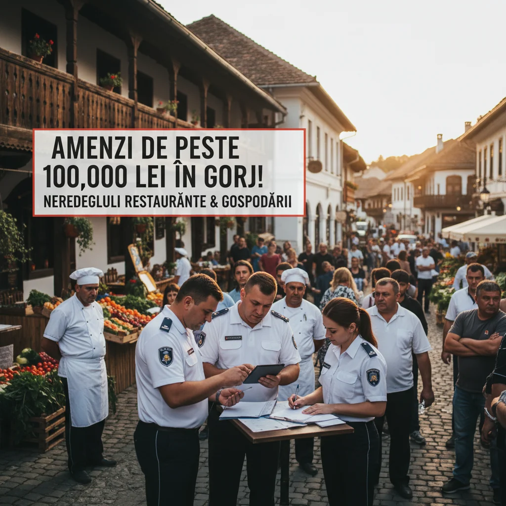 Amenzi de peste 100.000 lei în Gorj, aplicate pentru nereguli în restaurante și gospodării