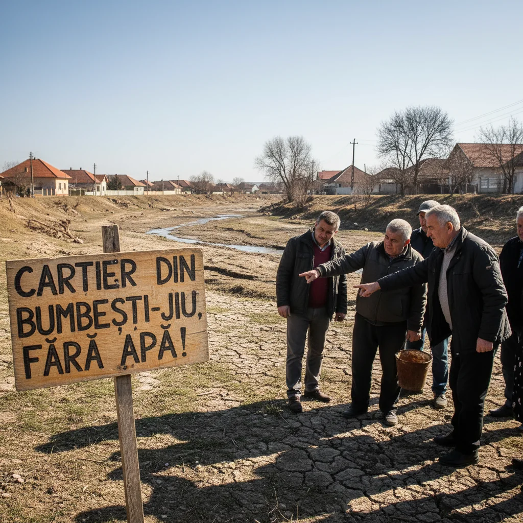 Apă lipsă în Cartierul Bumbești-Jiu, localnicii revoltati