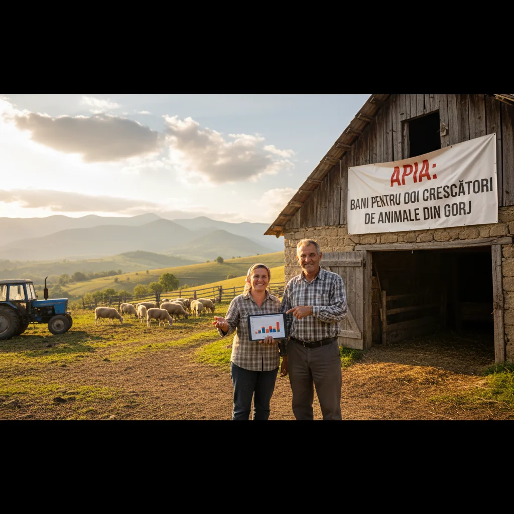 APIA acordă sprijin financiar pentru doi crescători de animale din Gorj