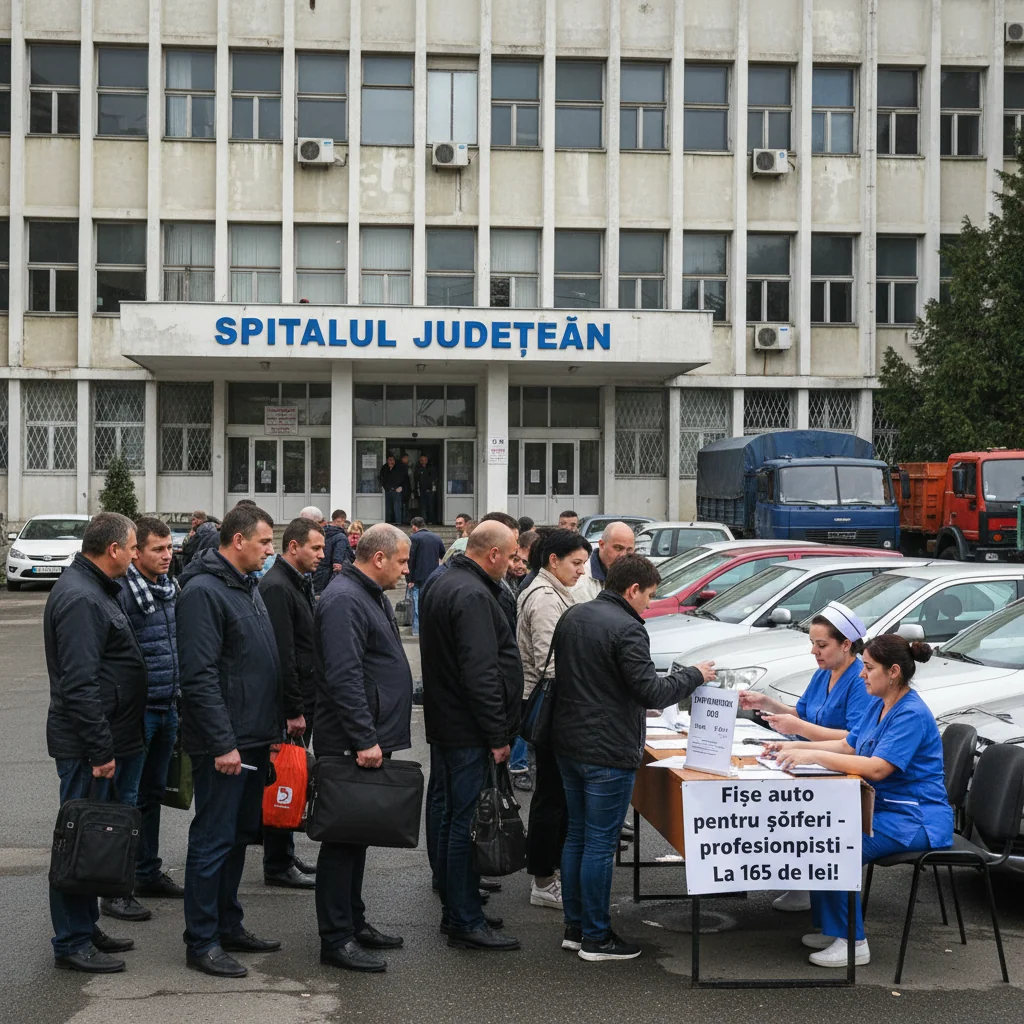 Atestate medicale pentru conducători profesioniști disponibile acum la Spitalul Județean, tarif 165 lei
