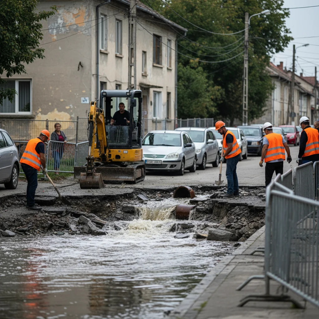 Avarie majoră la rețeaua de apă pe strada Panduri