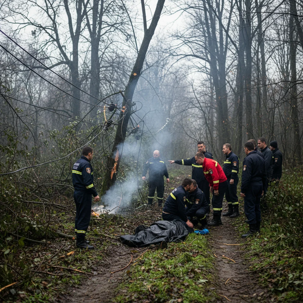 Bărbat de 40 de ani din Slivilești, electrocutat la Strâmba Vulcan după ce a atins un copac căzut pe firele electrice
