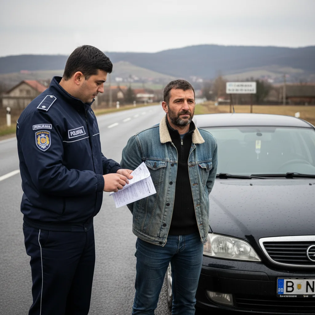 Bărbat din Motru prins la volan fără permis în Hunedoara