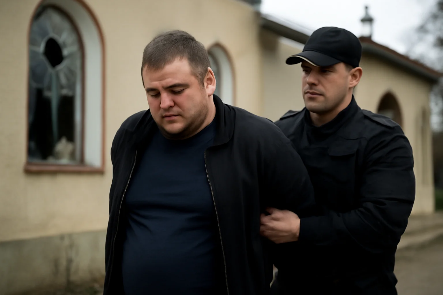 Bărbat reținut la Târgu Jiu după distrugerea geamurilor unei biserici
