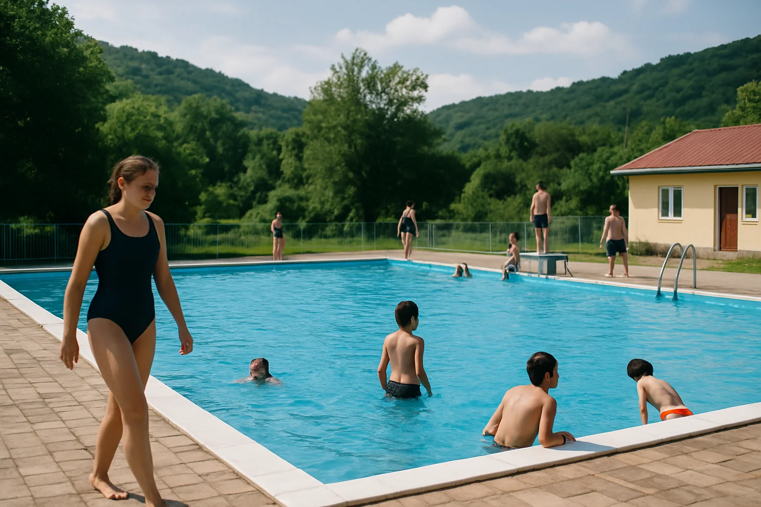 Bazin de înot inaugurat la Centrul de Tineret