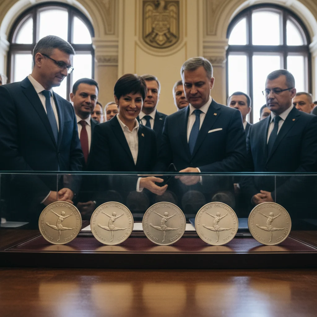 BNR lansează monede de colecție cu Nadia Comăneci