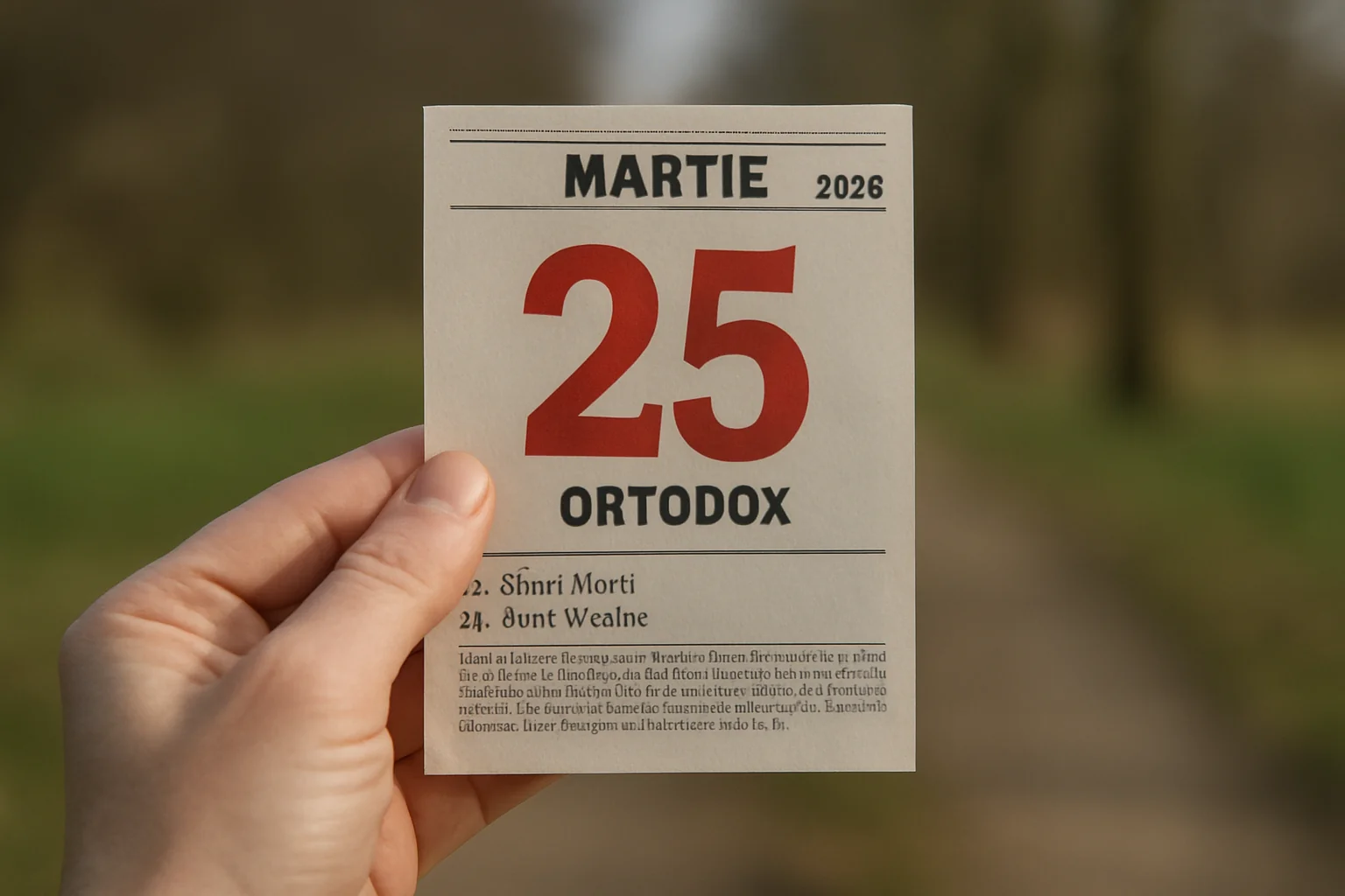 Calendar ortodox – 2026-03-25