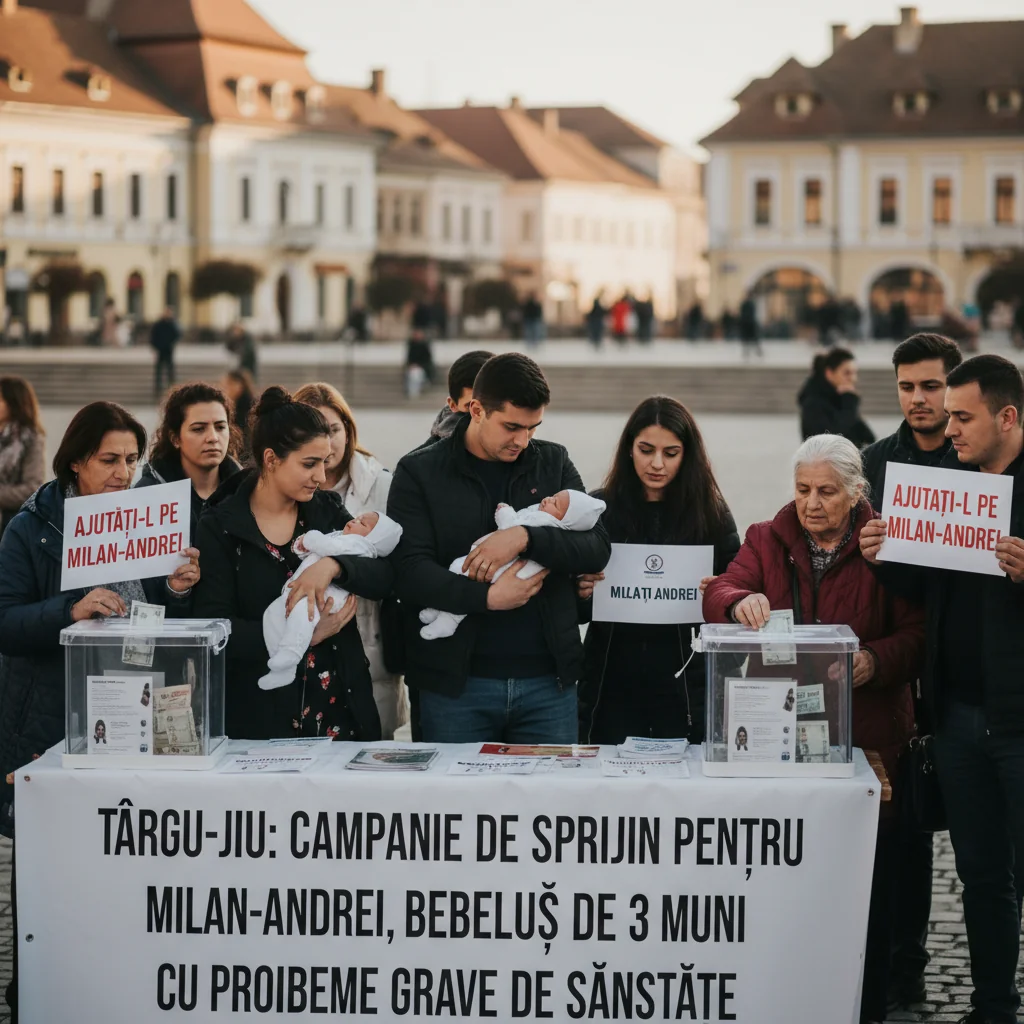 Campanie umanitară pentru Milan-Andrei, bebeluș de 3 luni cu afecțiuni grave