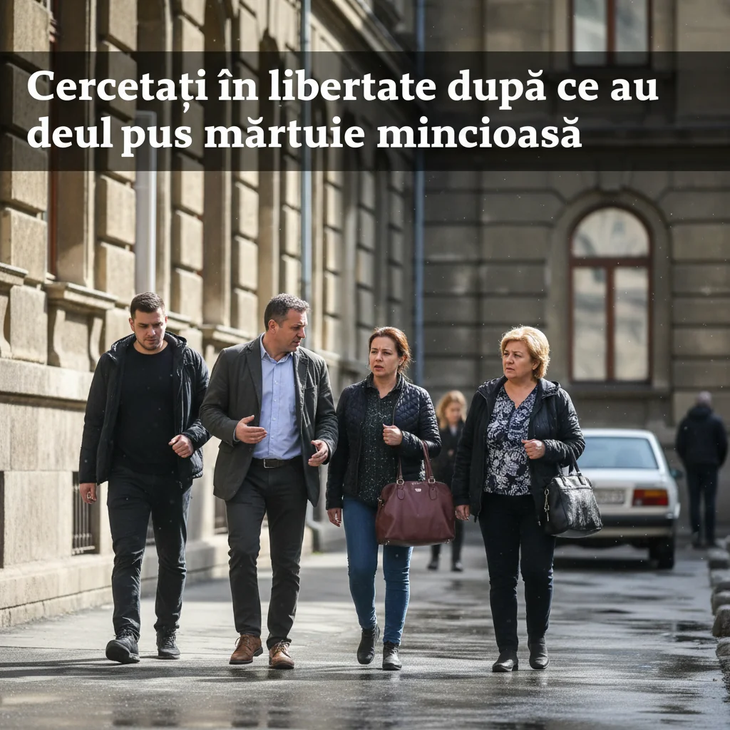 Cercetați în stare de libertate după declarații false depuse în anchetă