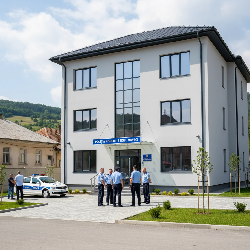 Clădirea Poliției din Novaci, complet renovată și modernizată cu peste 4 milioane de lei – imagini din noul sediu