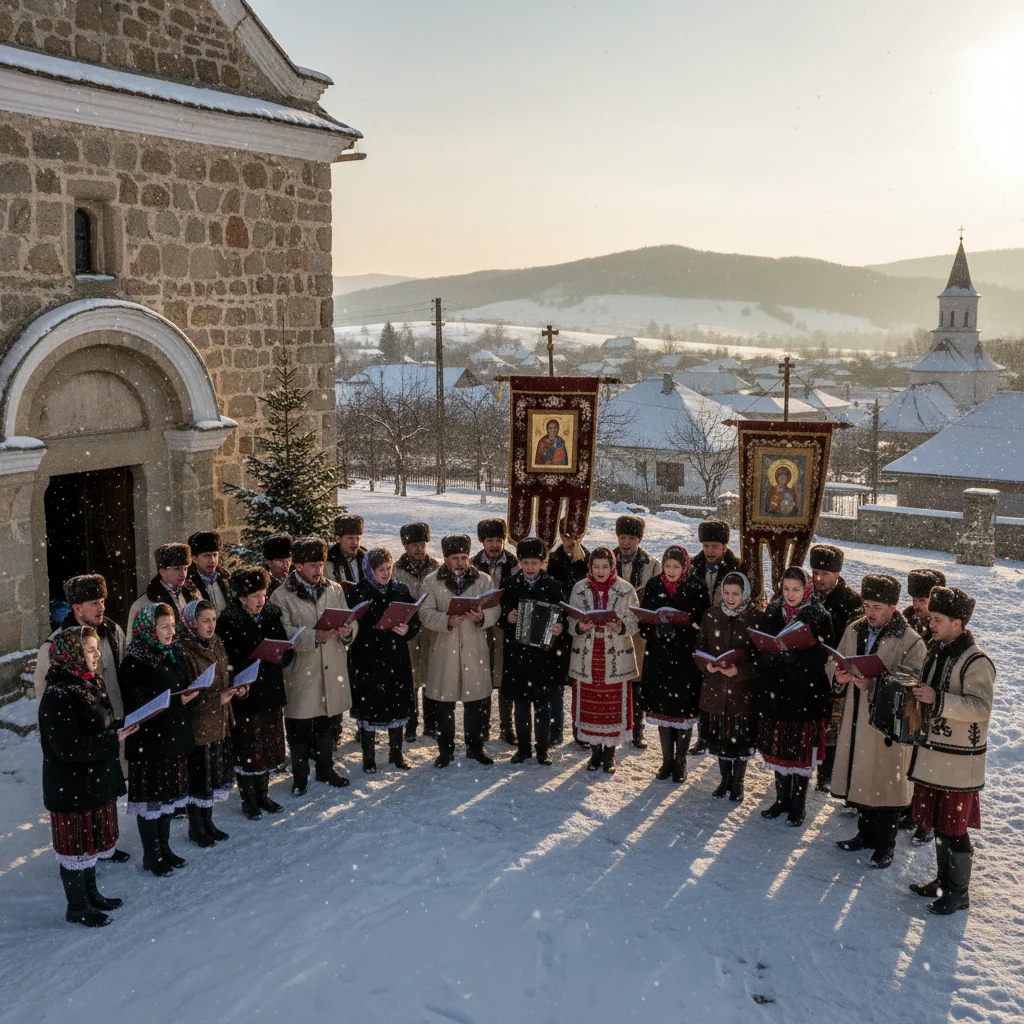 Colinde tradiționale răsună în cinci parohii din Gorj