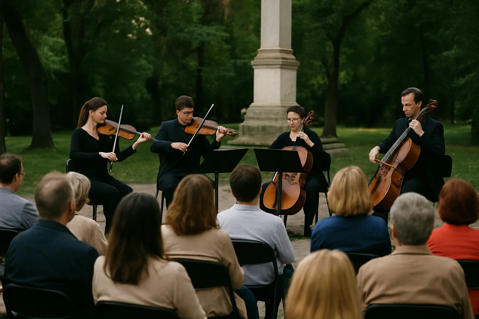 Concert Stradivarius la Târgu Jiu, în Parcul Coloanei