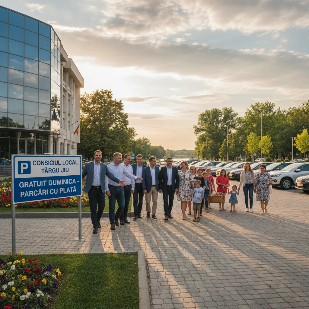 Consilierii municipali din Târgu Jiu au aprobat gratuitate în parcările cu plată duminica