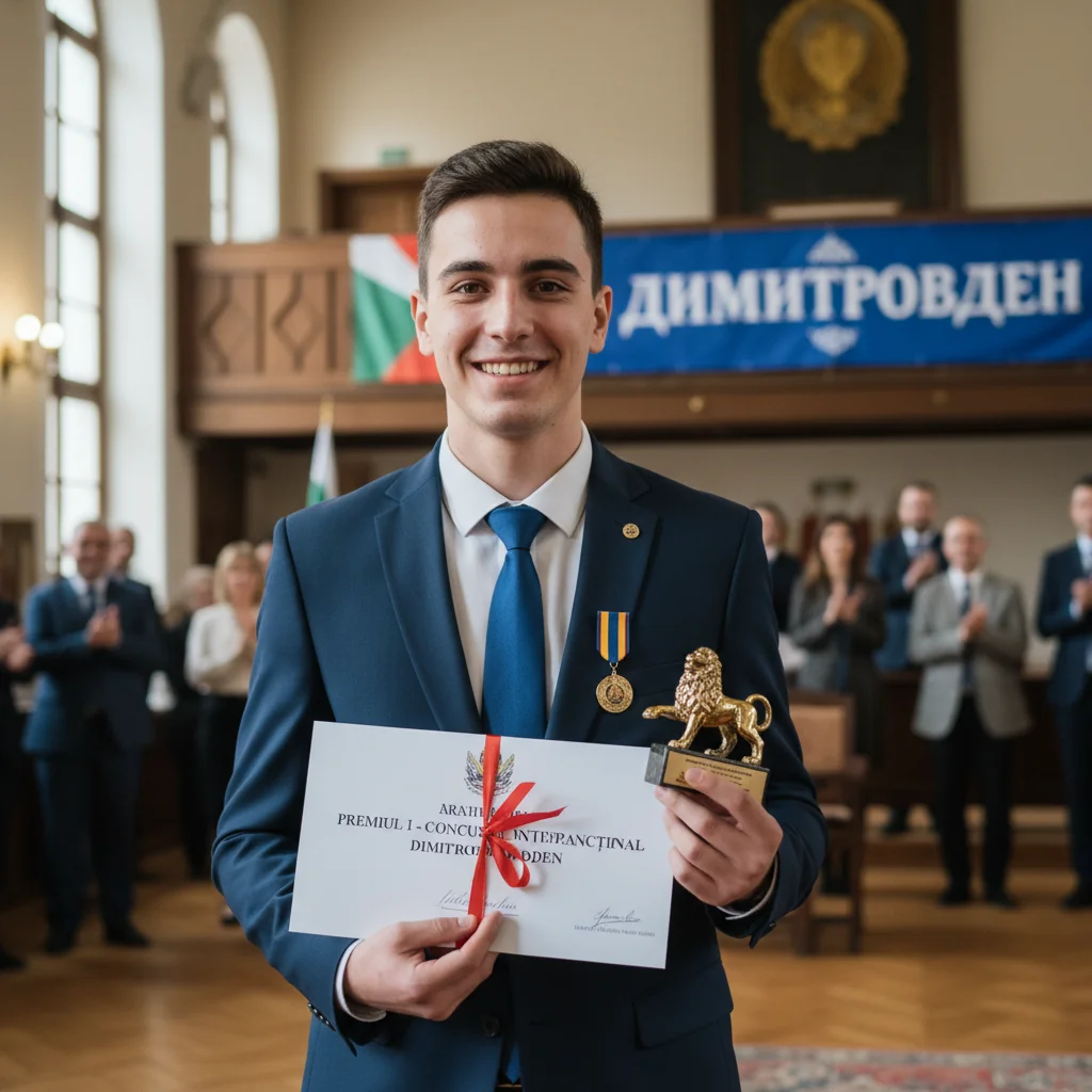 Cristian Alexandru Diaconescu, elev premiat la concursul internațional Dimitrovden în Bulgaria
