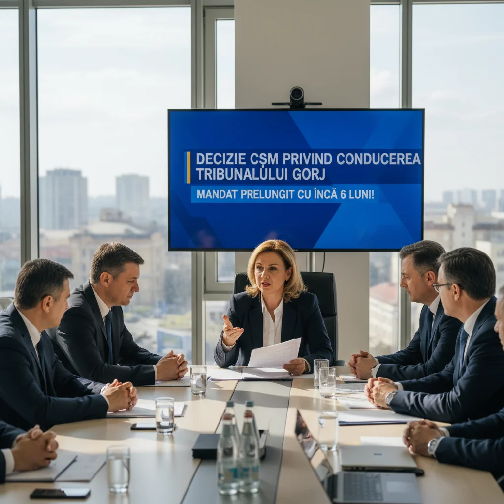 CSM prelungește mandatul conducerii Tribunalului Gorj cu încă 6 luni