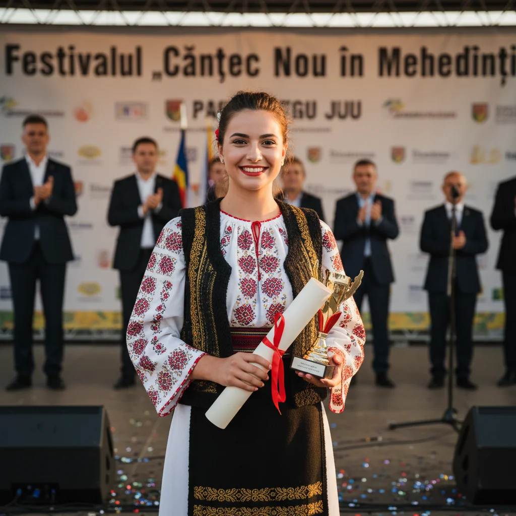 Cursantă ȘPA Târgu Jiu, premiată cu mențiune la Festivalul Cântec Nou în Mehedinți