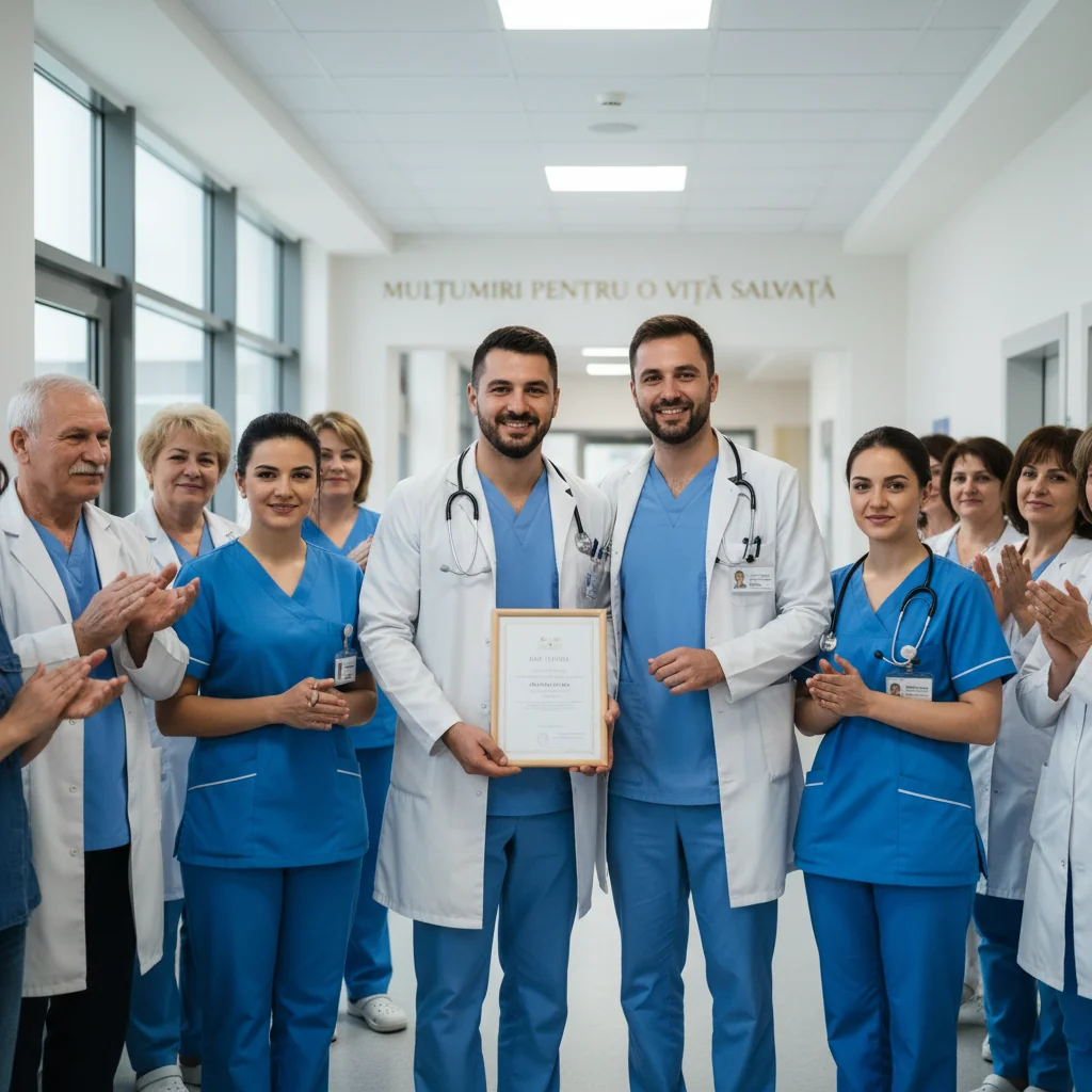 Doctorii Pirtea și Ianași, împreună cu asistentele Apostu și Hotoboc, primiți mulțumiri pentru salvarea unei vieți