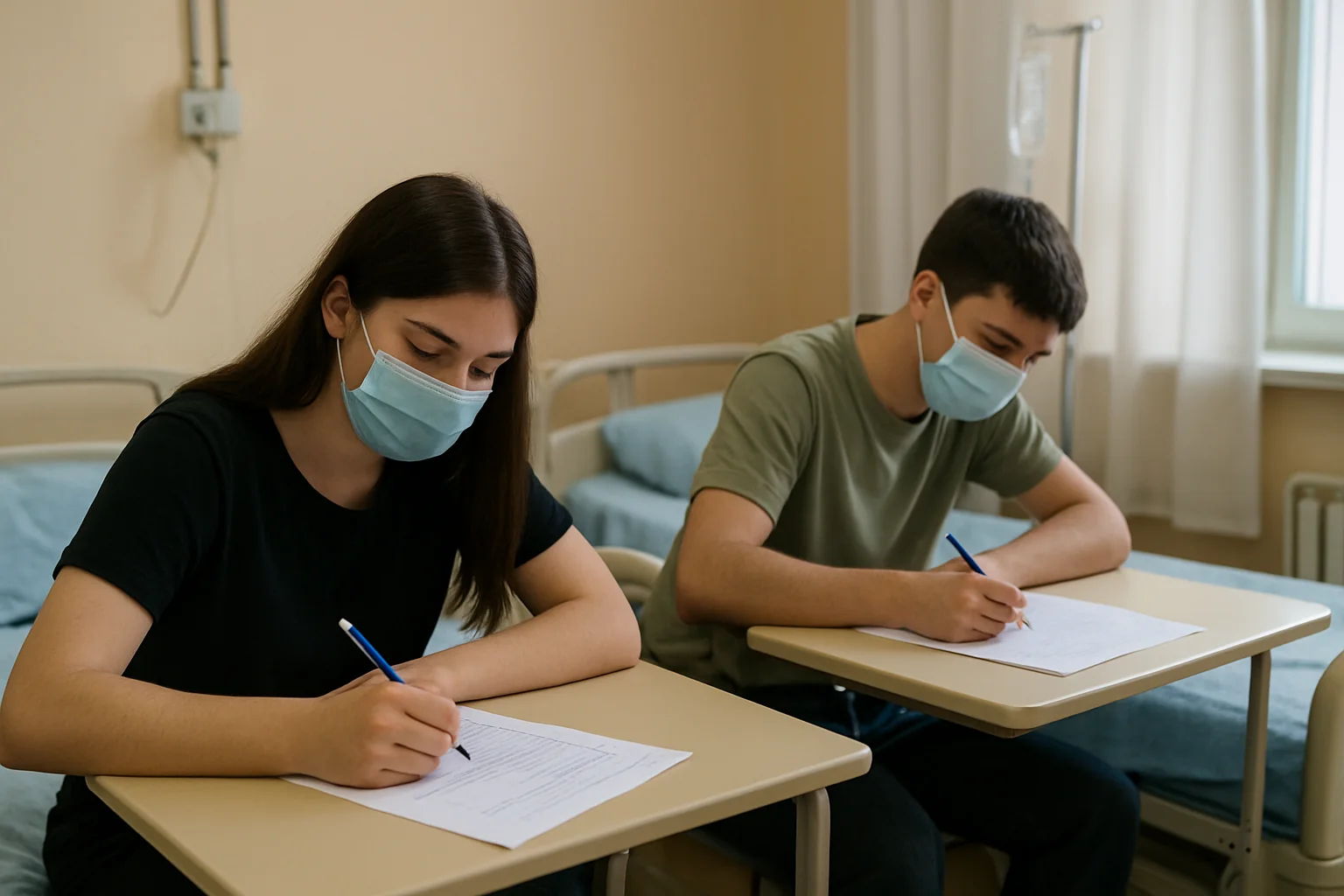 Doi elevi din Târgu Jiu au dat Bacalaureatul în spital