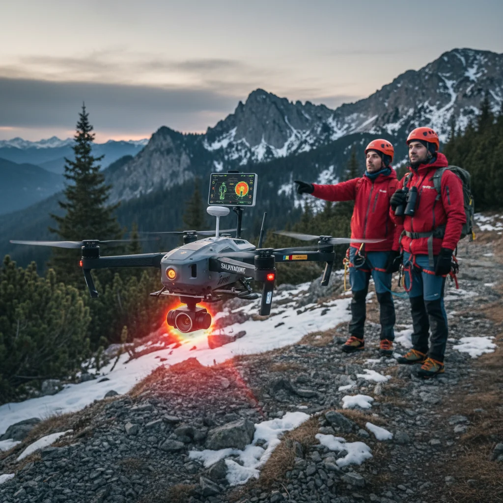 Drone inteligente cu termoviziune, noi echipamente pentru salvamontiști locali