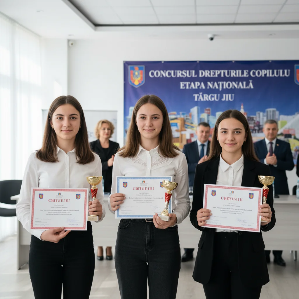 Eleve din Târgu Jiu premiate la Concursul Drepturile Copilului