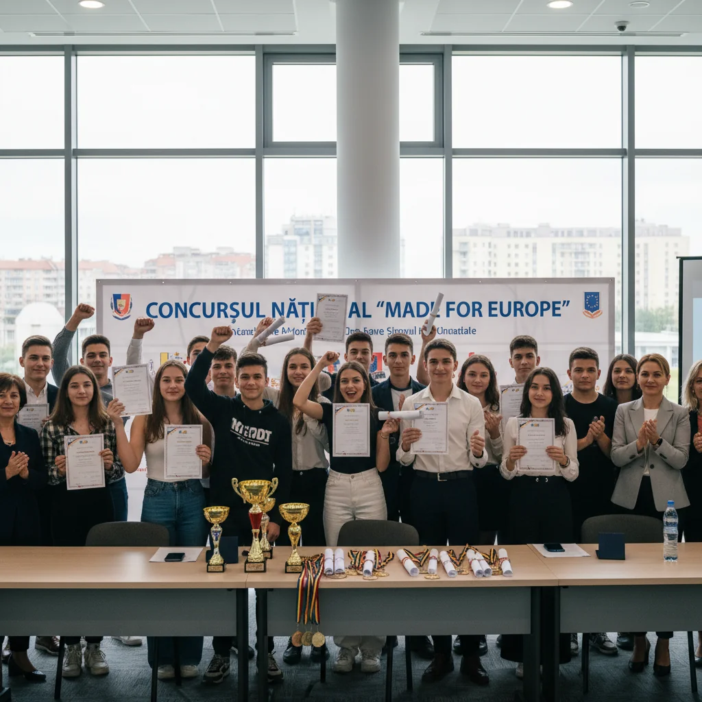 Elevi din Gorj câștigă premii la concursul național Europeana