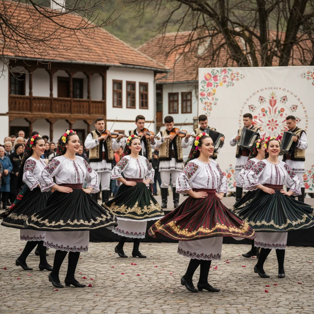 Eveniment folcloric dedicat Zilei de 8 Martie, cu participare din Târgu Jiu