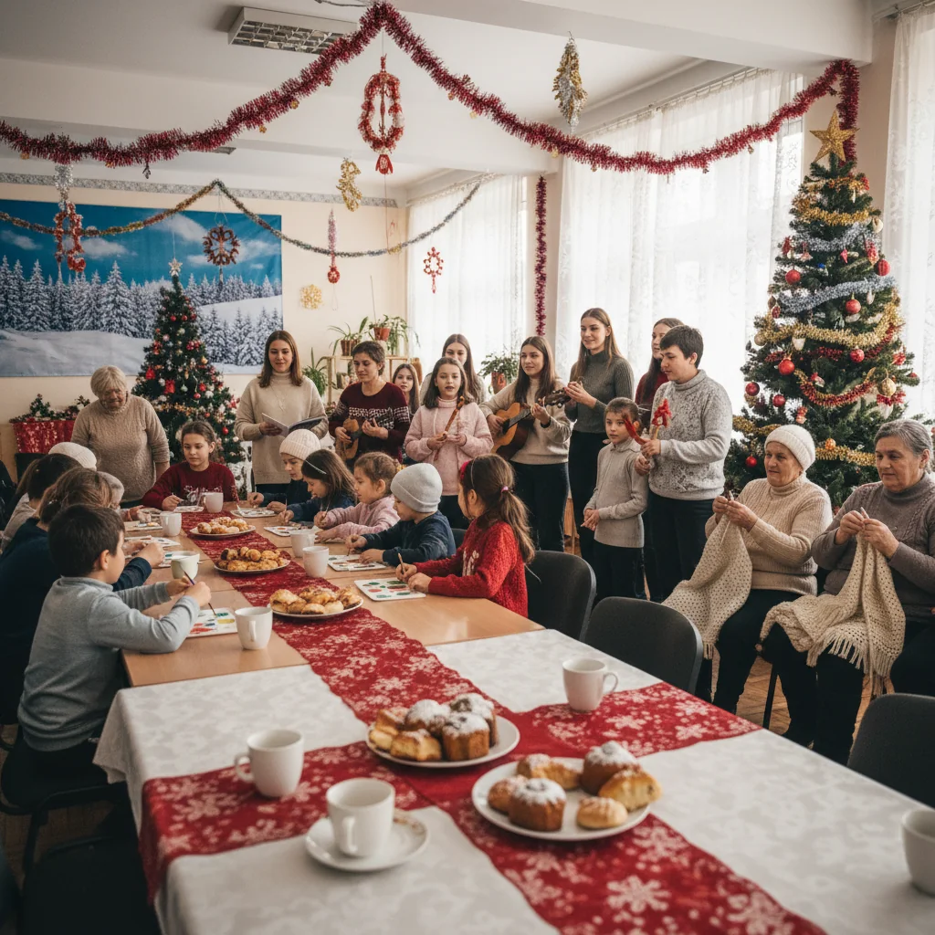 Evenimente festive de iarnă organizate în centrele DGASPC Gorj