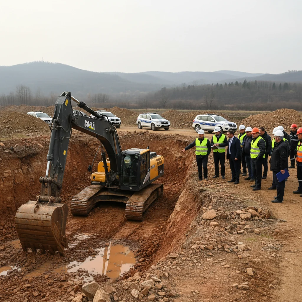 Excavatorul de mare capacitate de la Cariera Tismana, sub analiză oficială la Târgu Jiu