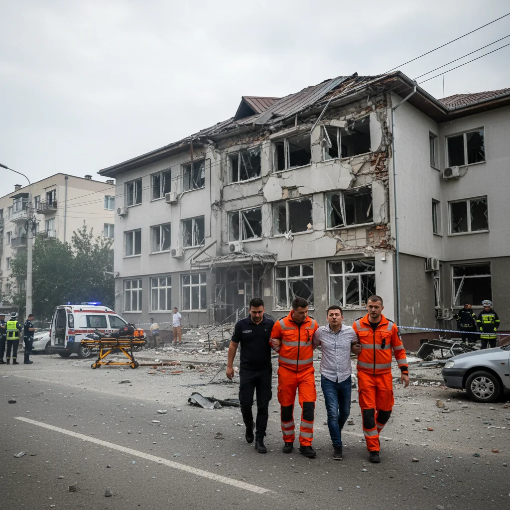 Explozie într-o anexă a Poliției Rutiere Lugoj: trei răniți, cazul analizat și la Târgu Jiu