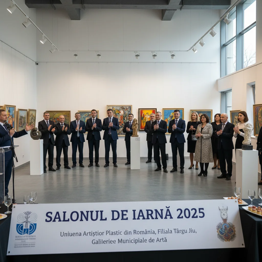 Filiala Târgu Jiu a Uniunii Artiștilor Plastici din România deschide SALONUL DE IARNĂ 2025 la Galeriile Municipale de Artă