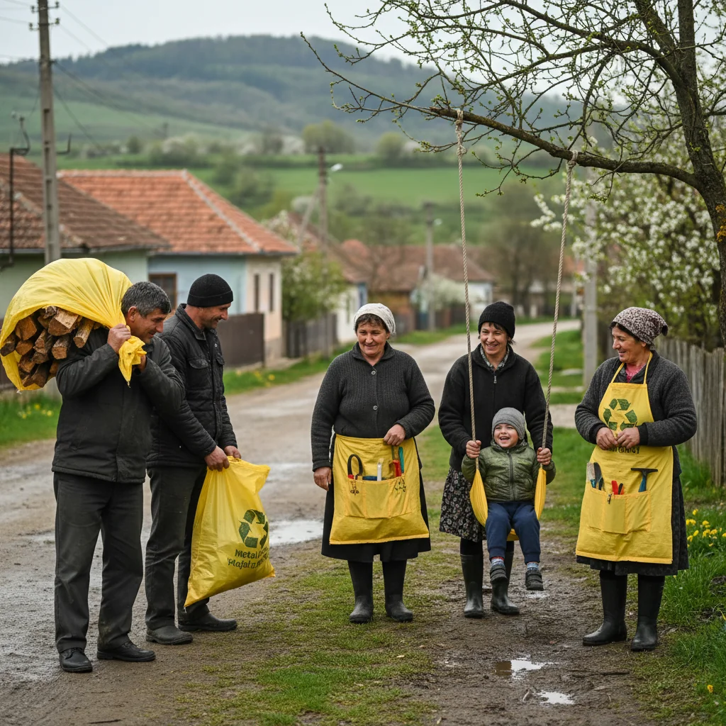 Gorjenii descoperă noi întrebuințări pentru sacul galben destinat deșeurilor de metal și plastic