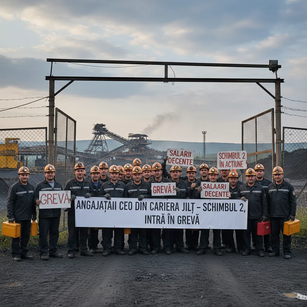 Greva angajaților din schimbul 2 al Carierei Jilț, CEO, începând acum