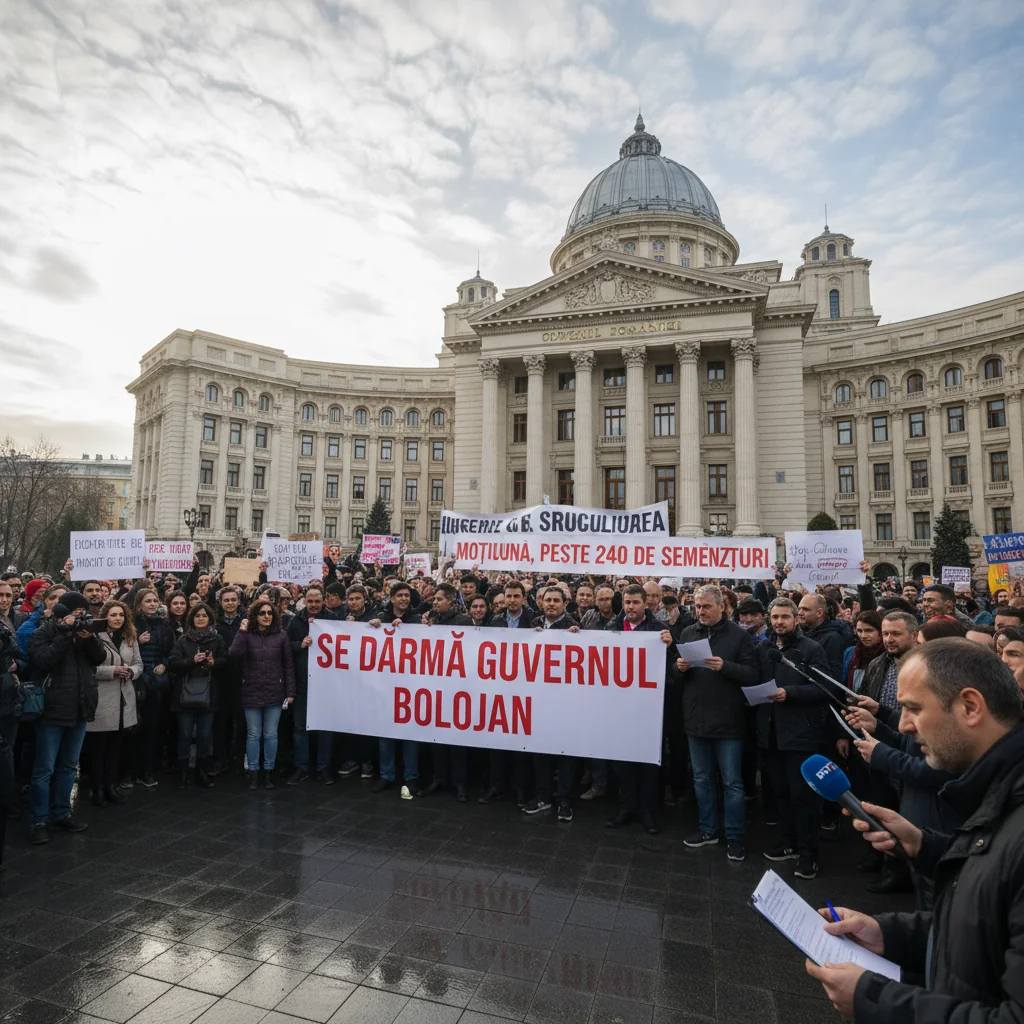 Guvernul Bolojan se clatină, moțiunea are peste 240 semnături