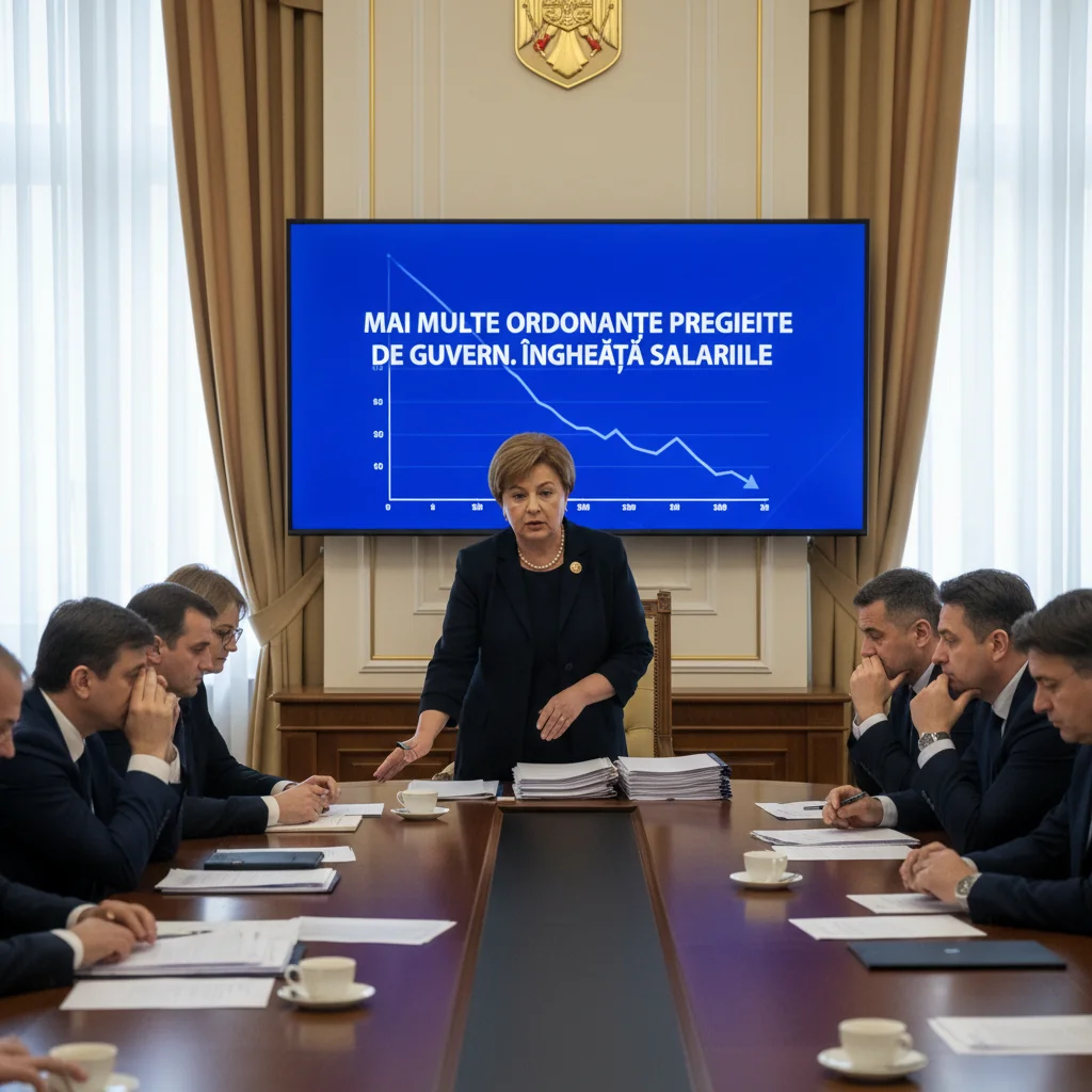 Guvernul pregătește mai multe ordonanțe pentru înghețarea salariilor