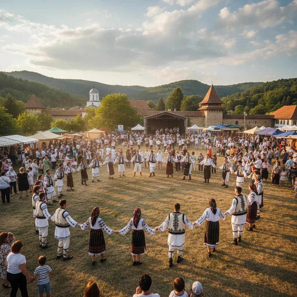 Hora de pomană atrage sute de participanți la Tismana
