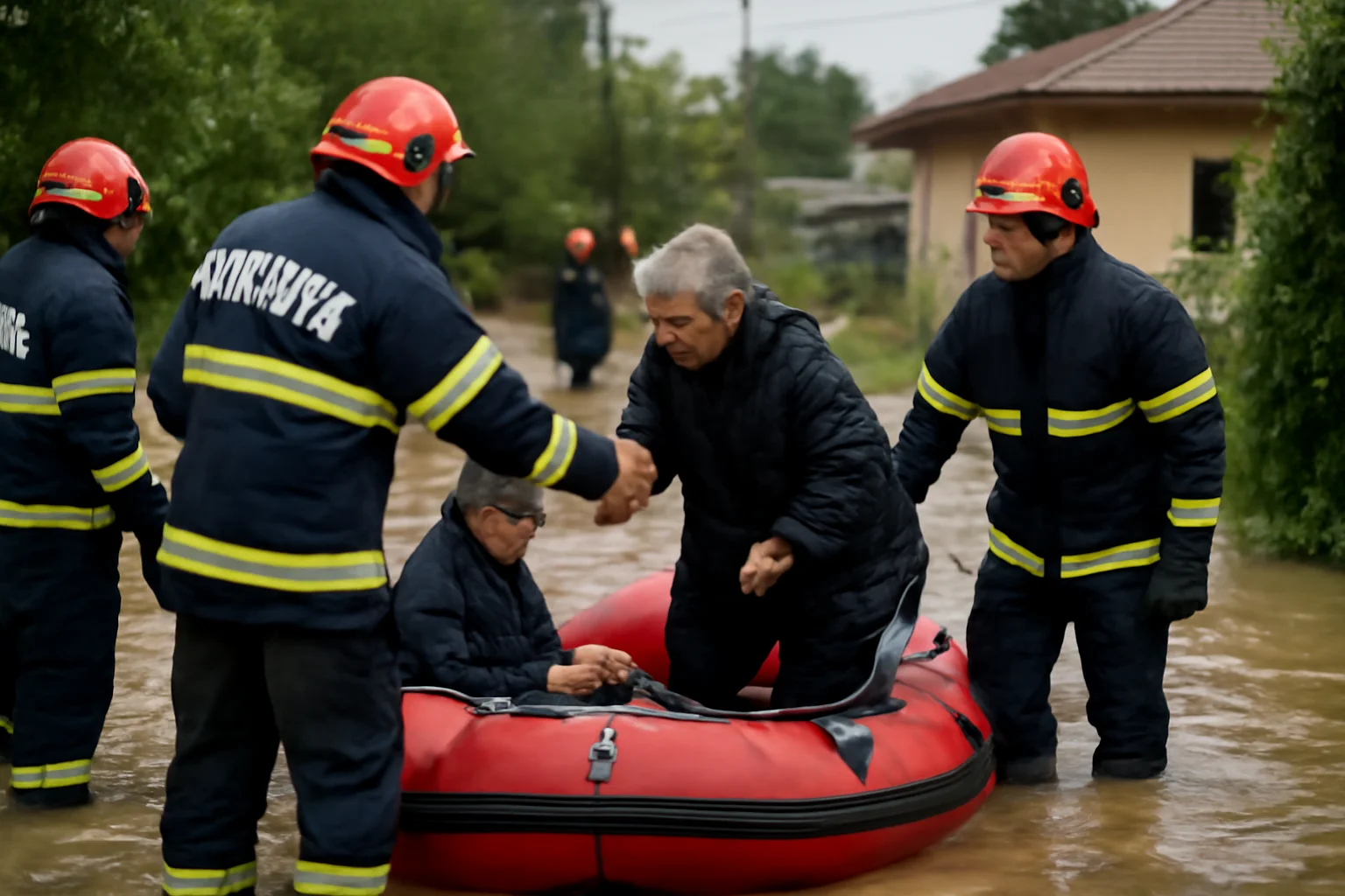 Intervenții extinse ale pompierilor la inundații în Târgu Jiu și mai multe localități din Gorj