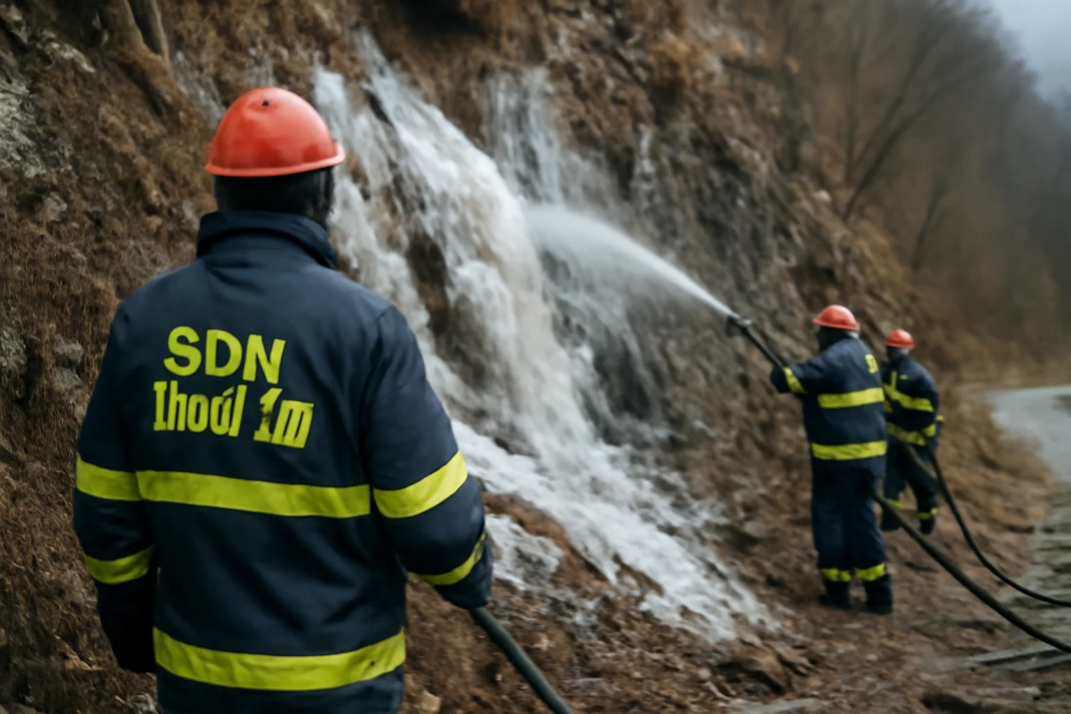 Intervenții la gheața de pe versanți în Defileul Jiului, coordonate de SDN Târgu Jiu