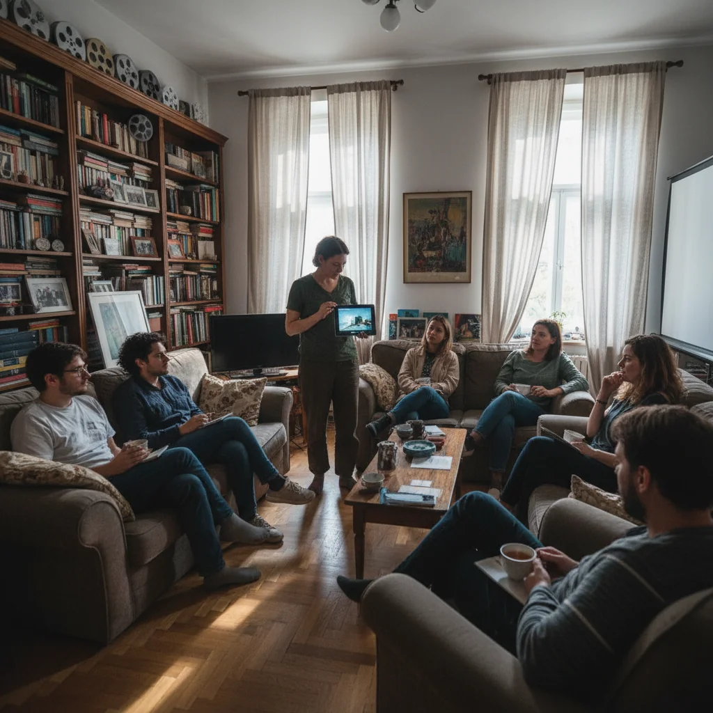 Ioana Mischie a lansat acasă noul său film în fața comunității locale