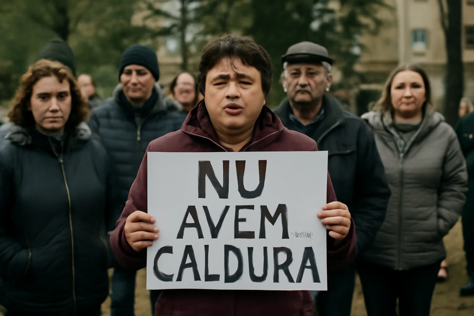 Locuitorii din Motru protestează la Primărie din cauza lipsei căldurii. Situația, urmărită și la Târgu Jiu