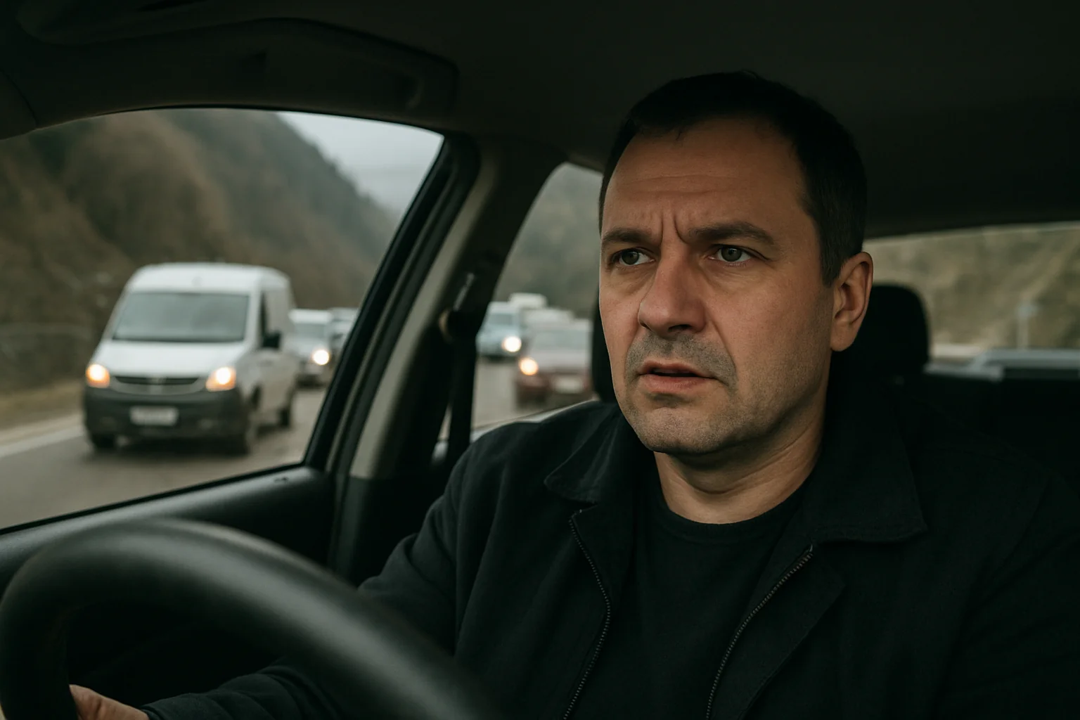 Ministrul Transporturilor, blocat o oră pe Valea Oltului: lucrări haotice