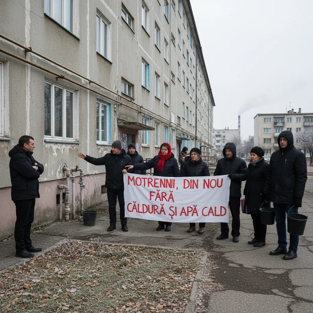 Motrenii rămân fără căldură și apă caldă pentru a doua oară