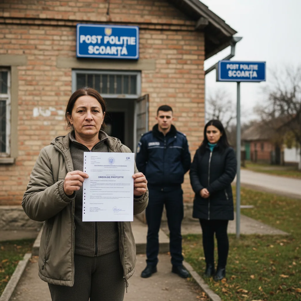 Ordin de protecție emis la Scoarța după amenințările cu moartea ale unui fiu către mama sa