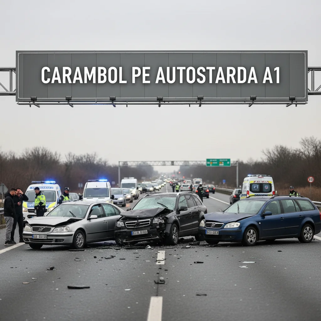 Patru mașini implicate într-un carambol