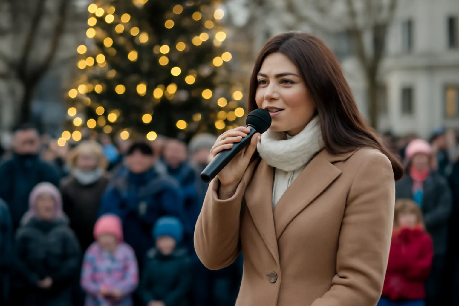 Paula Seling cântă Cel mai frumos colind la Târgu Jiu, în concertul de sărbători de iarnă