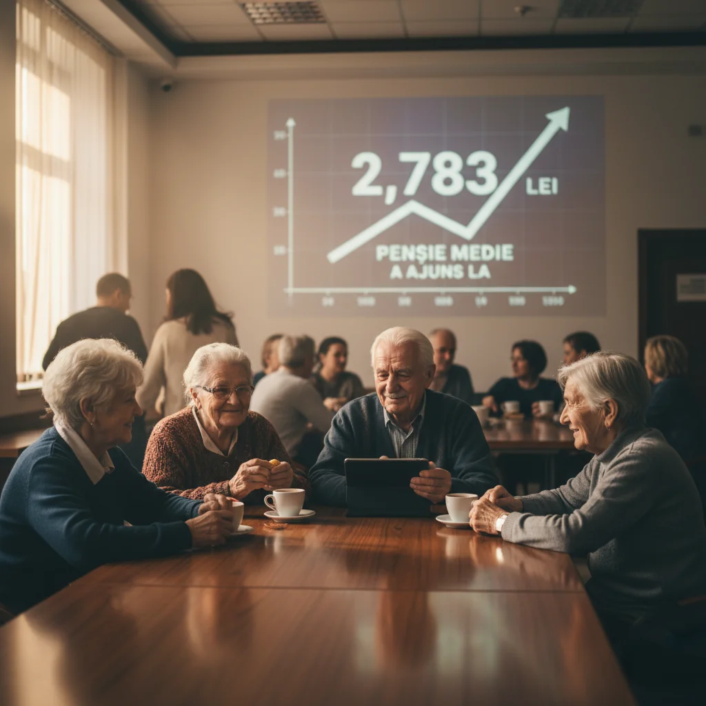 Pensia medie atinge 2.783 lei, un nou record în România