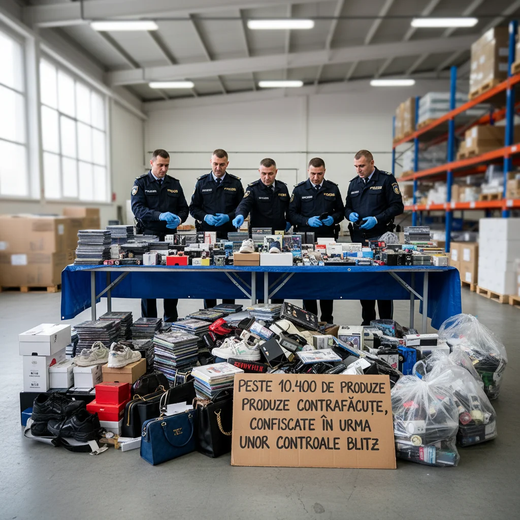 Peste 10.400 de produse contrafăcute confiscate în controale blitz desfășurate local
